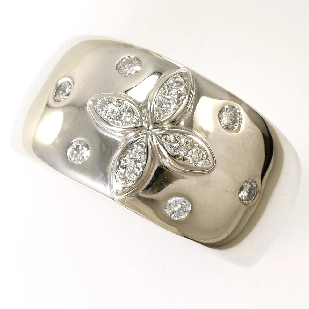 VINTAGE 18K (18-karat white gold) ring, 1 diamond (0.24ct)